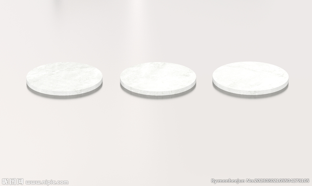 3D大理石展台 白色磨砂背景 