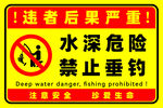 水深危险 禁止垂钓