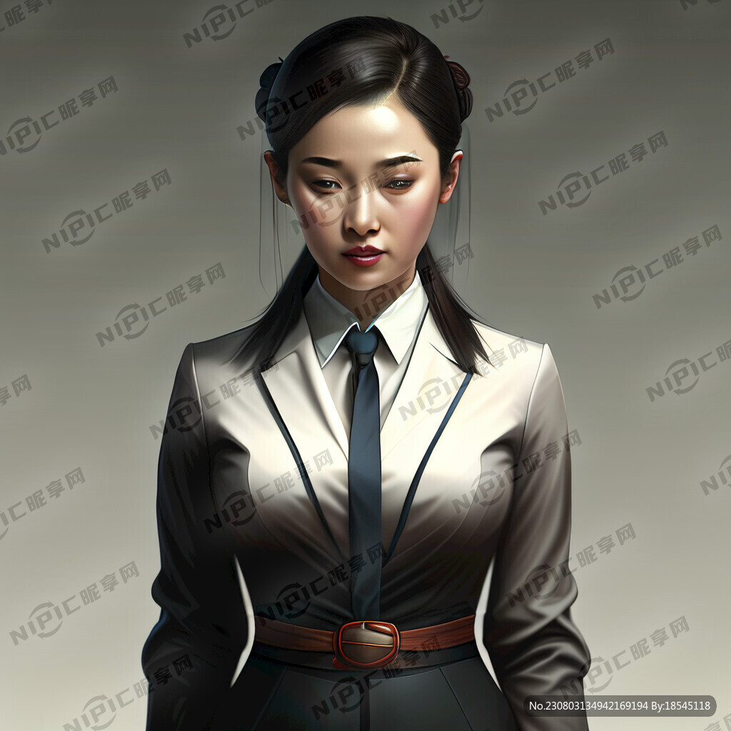 商务人士鞠躬正面女士