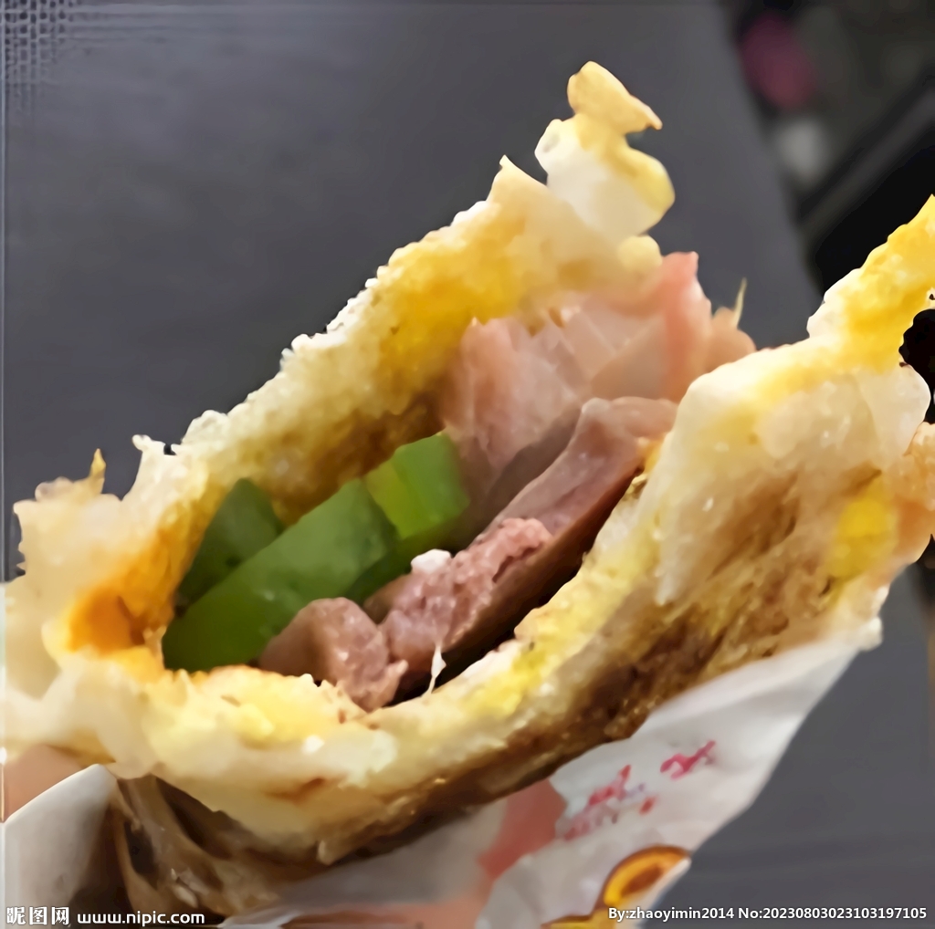 手抓饼夹心卷饼