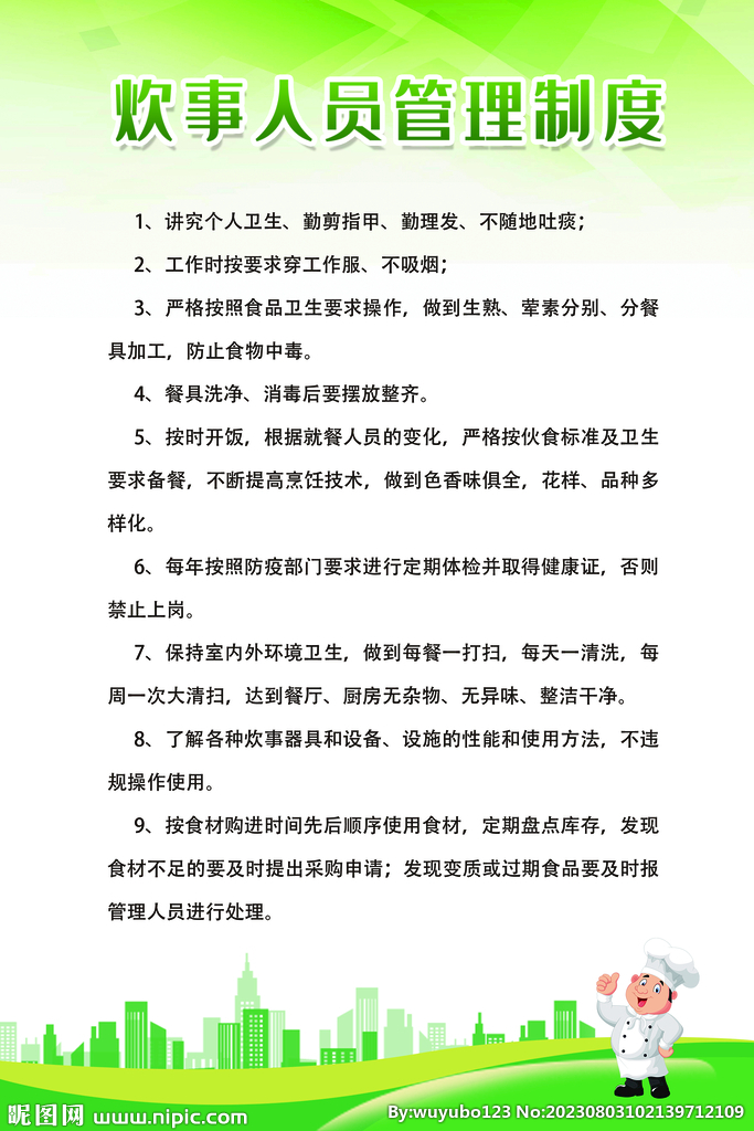 学校食堂制度海报