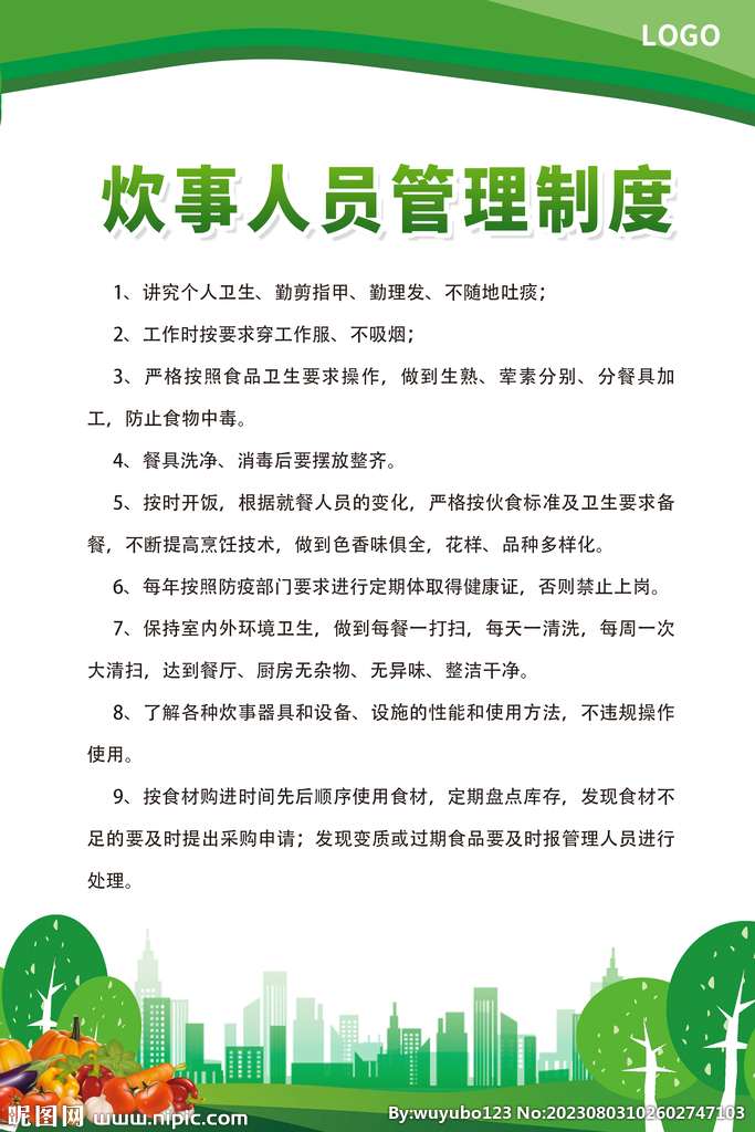 学校食堂制度海报