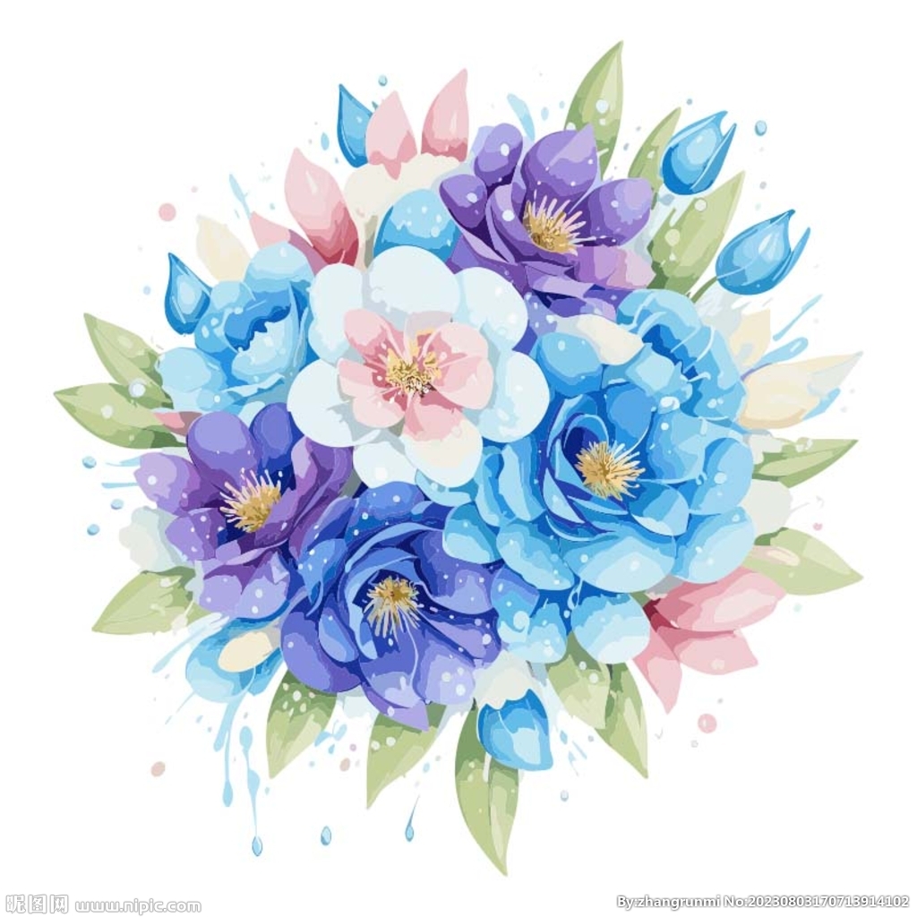 水彩花卉