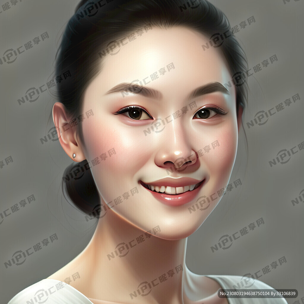 女 面带笑容 身材描条