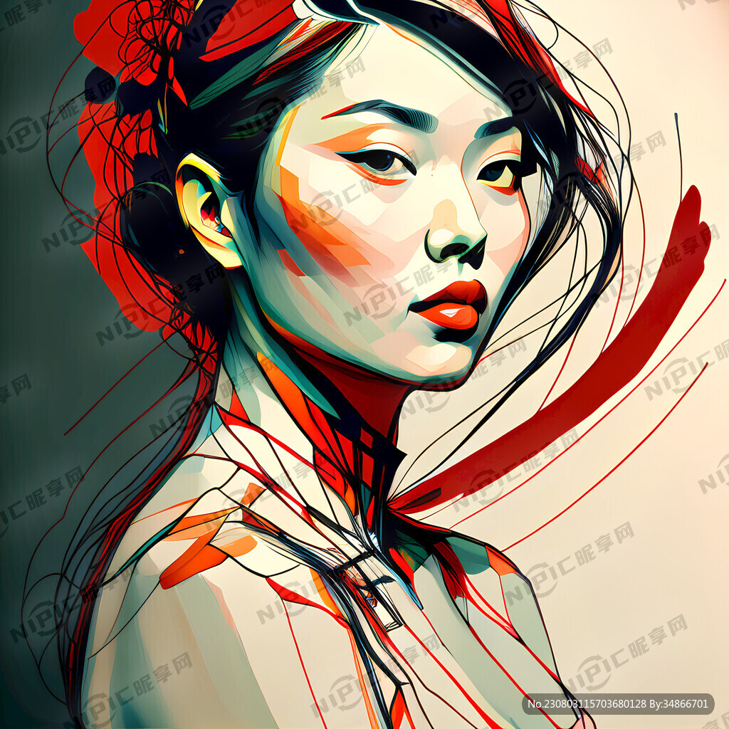 抽象手绘线条肌理