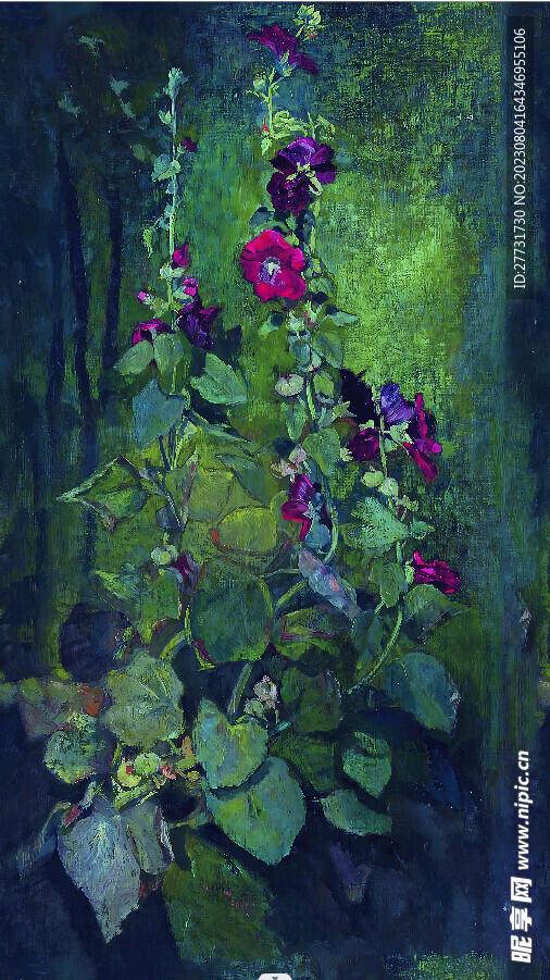 油画花