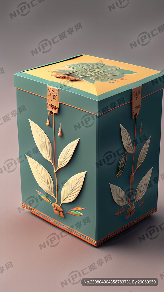 藏族风格的简单大气的茶叶礼品盒