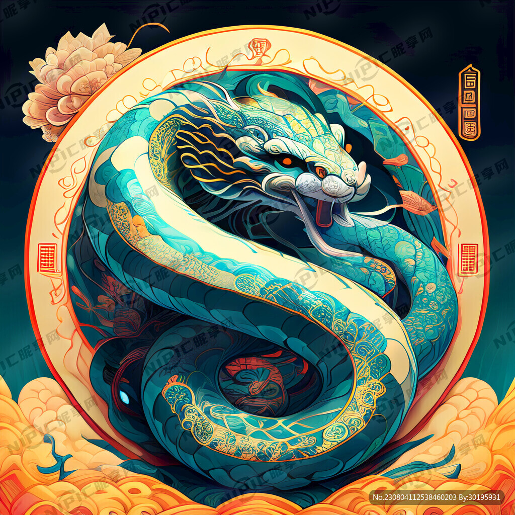 非常有科技感的蛇生肖