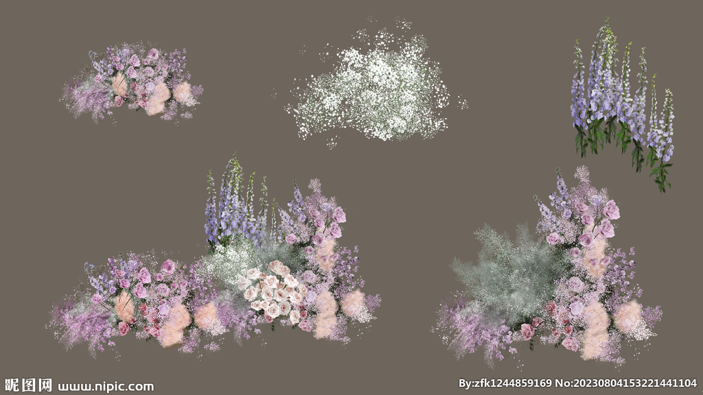 粉白色花艺