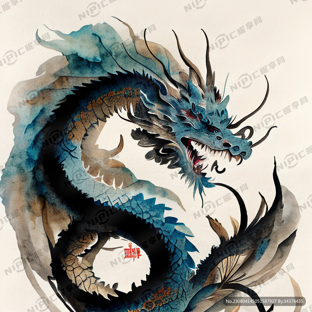 东方传统龙纹吉祥图案