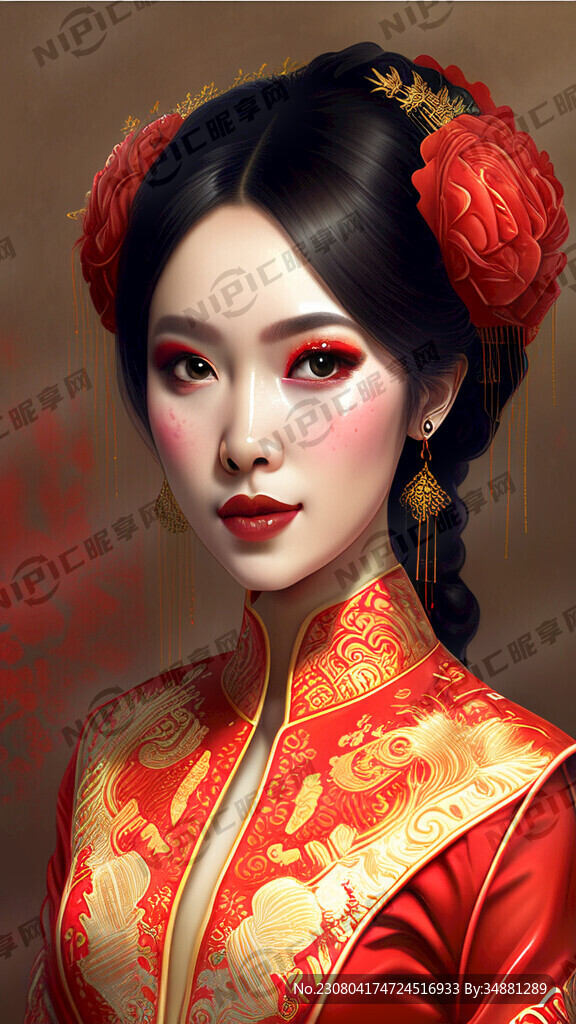 新娘 红衣嫁妆 可爱