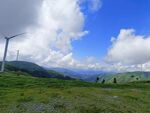 美景 风力发电 山顶