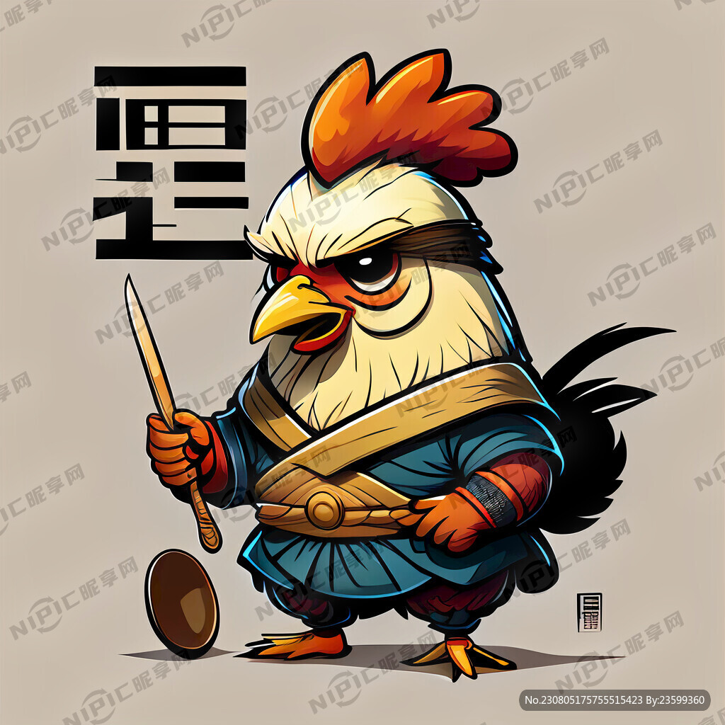鸡大侠 头戴斗笠手拿大勺