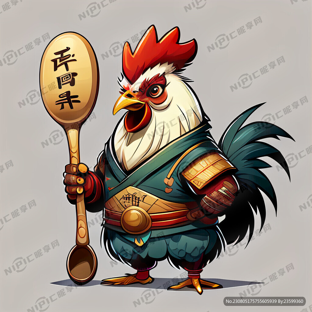 鸡大侠 头戴斗笠手拿大勺