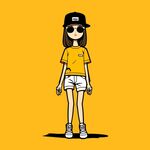 黄色动漫简笔画人物