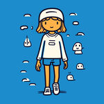 白色服装卡通人物