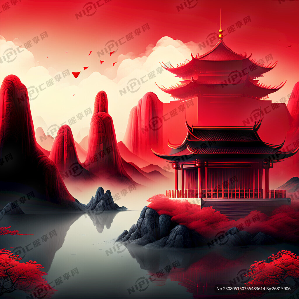 红背景 电子科技感