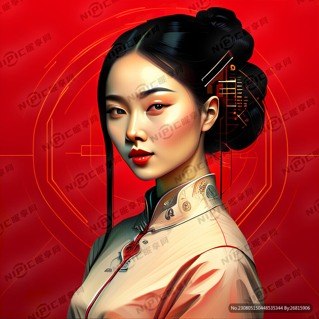 红背景 电子科技感