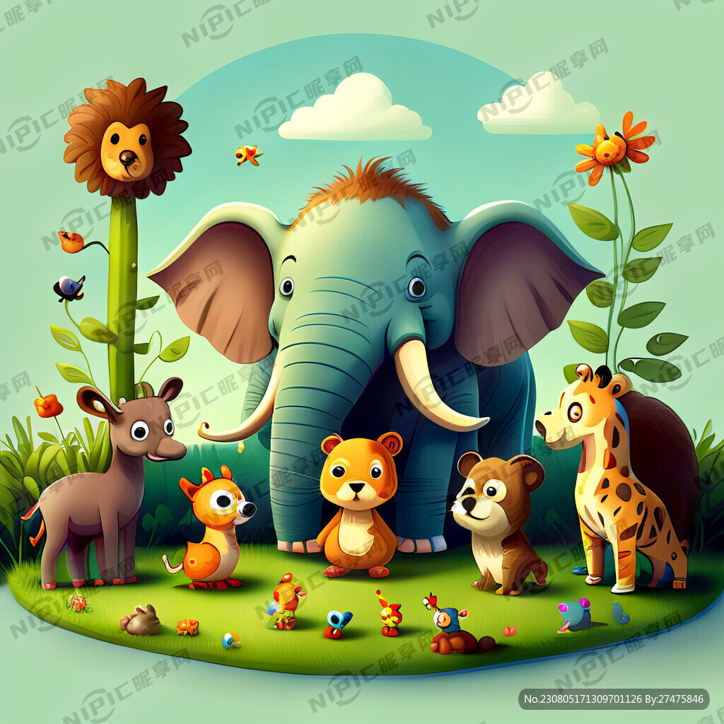 动物世界卡通幼儿园