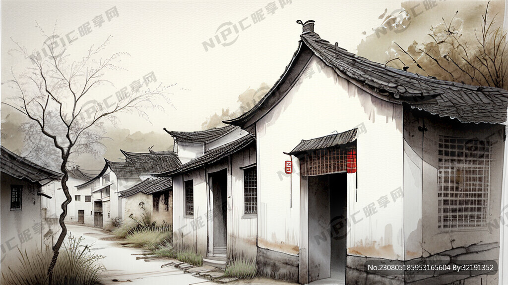 黑白农村灶台