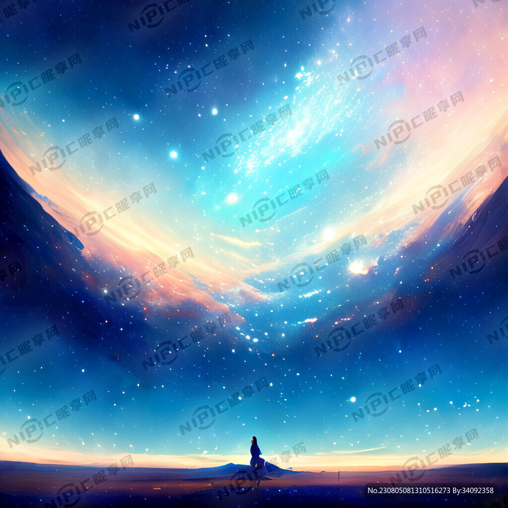 星空蓝色星空星星天空