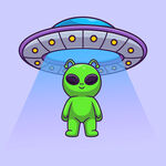 卡通外星人UFO