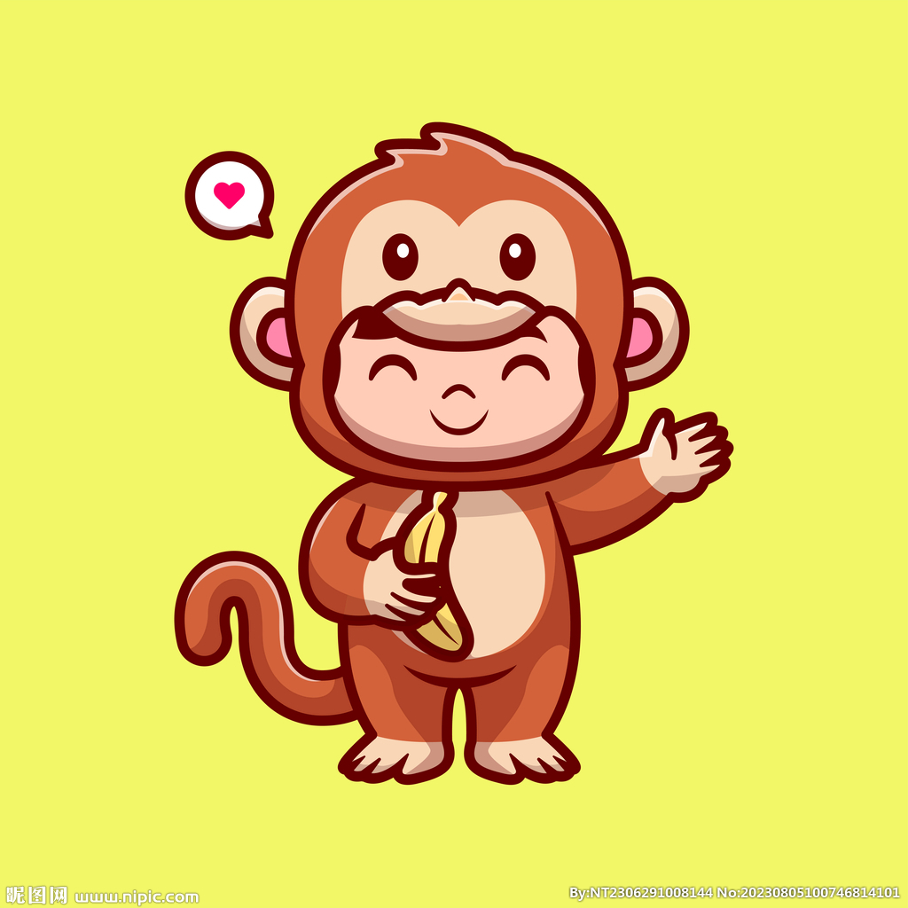 可爱卡通猴子装扮