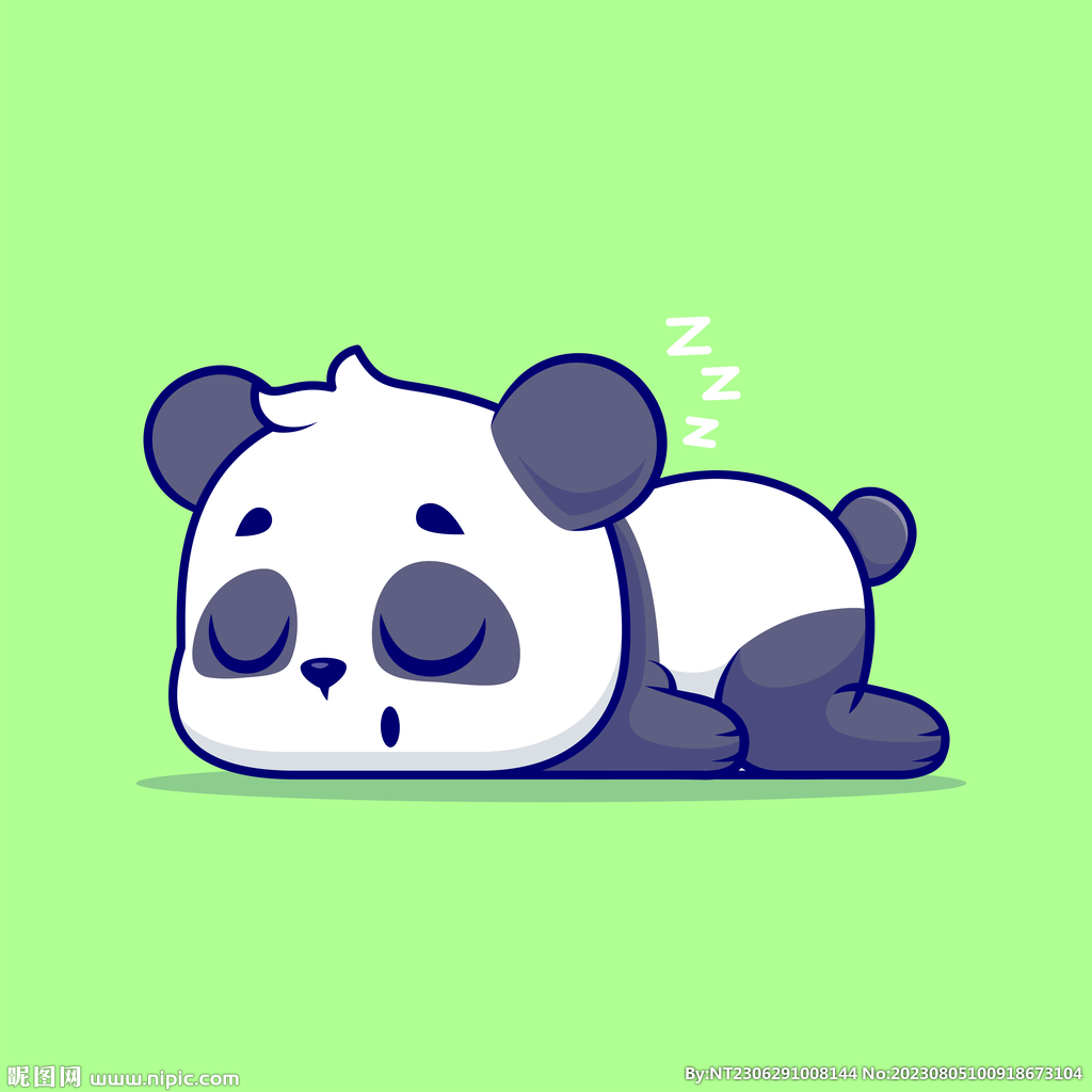睡觉的卡通熊猫图片_动漫卡通_插画绘画-图行天下素材网