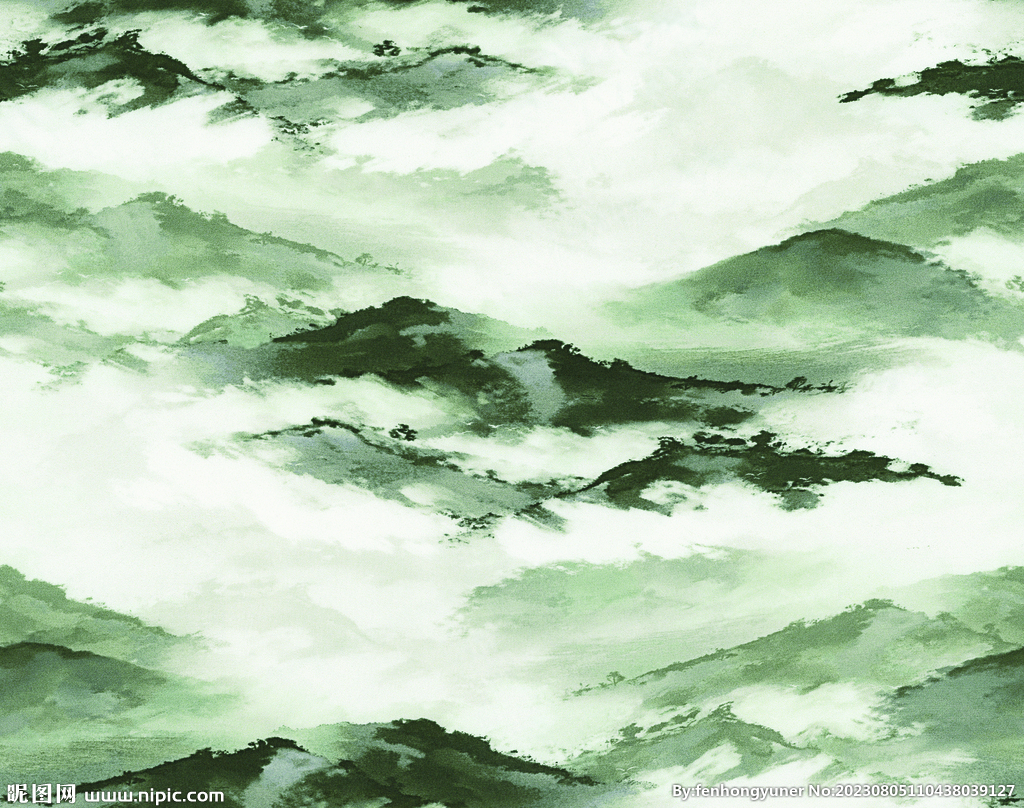 扎染山水