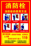 消防栓使用方法展板