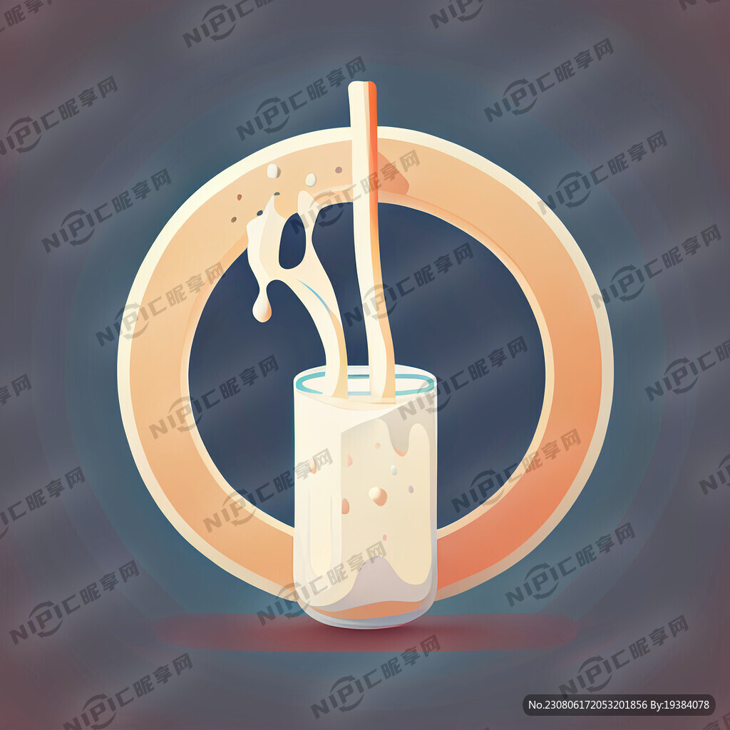 牛奶生成链条 扁平化二维图标