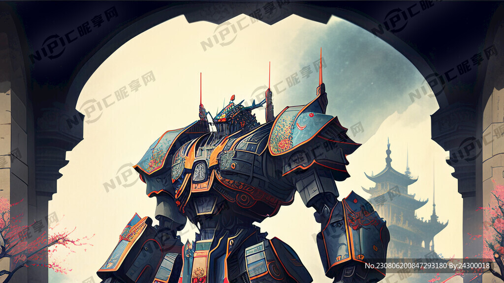 中世纪风格城堡 机甲 汉服