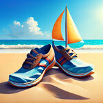 沙滩鞋
阳光帆船蓝天