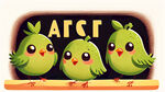 画面需要有露露公社四个字，简单插画，有水果，有萌宠，有鸟，绿色卡通为主