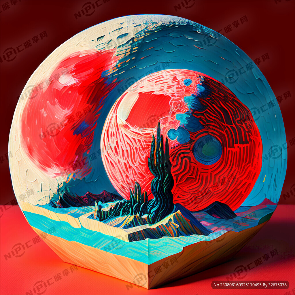 网红月球画面有立体感