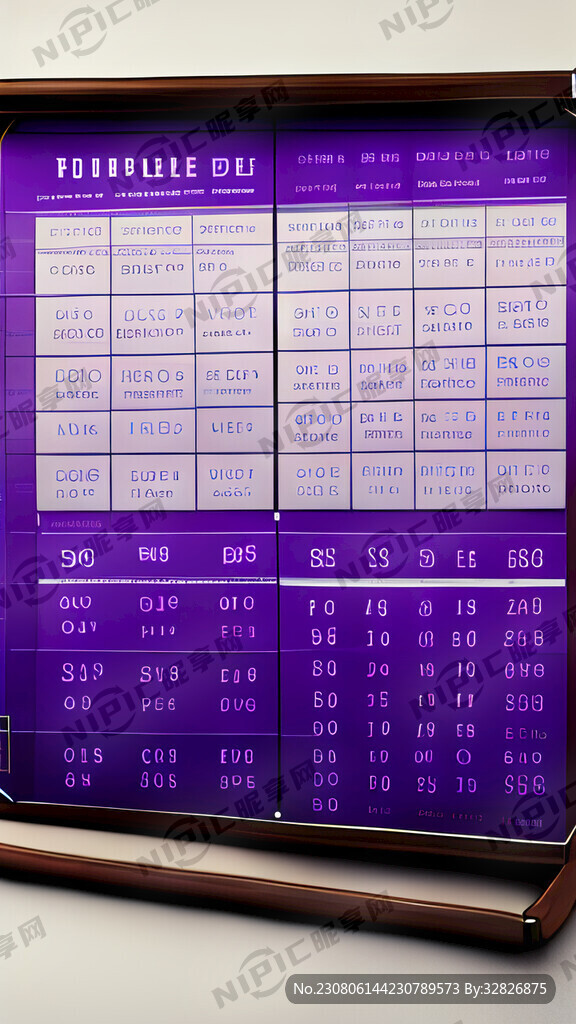 紫色为主 台球厅价目表底板