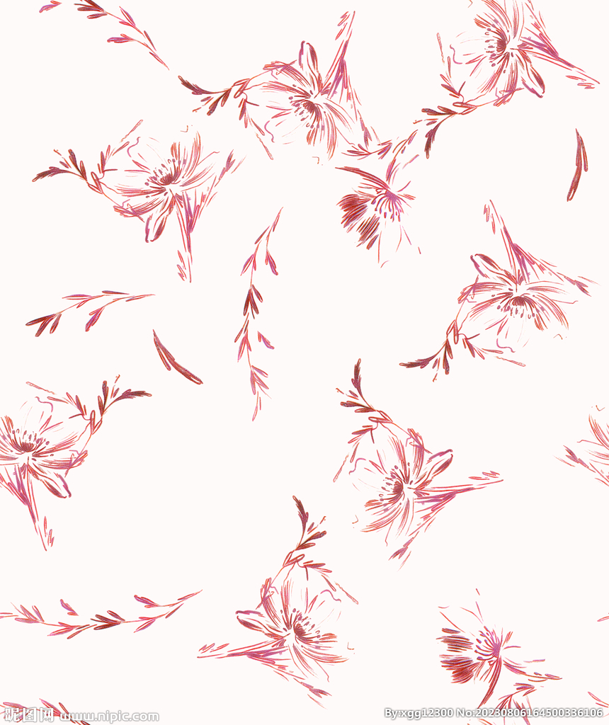 线条花