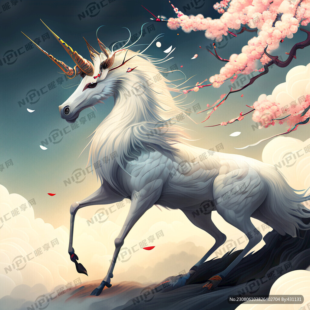 把白鹤 梅花鹿 人参 灵芝
