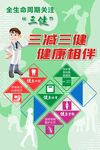 全民健康生活方式三健海报