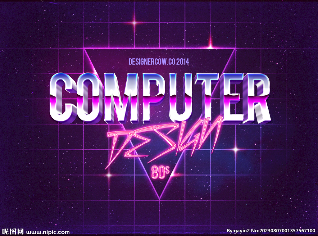 立体字效果样机