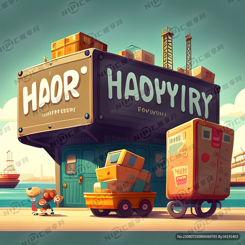 开心港货卡通儿童艺术字