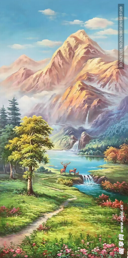 油画风景  玄关