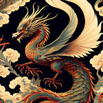 中式古典龙凤图案