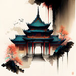 中国皇宫插画