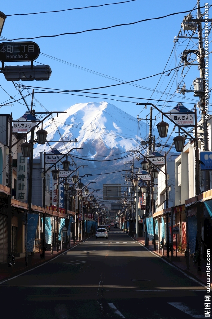 富士山 街景风光