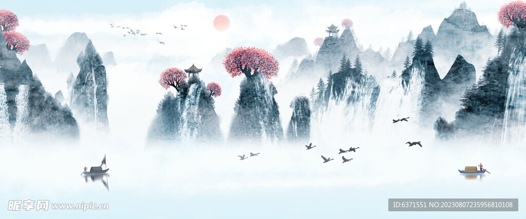 山水画背景