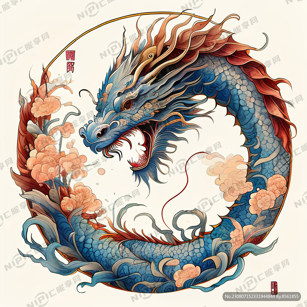 龙 卡通 喜庆 中国风 年味
