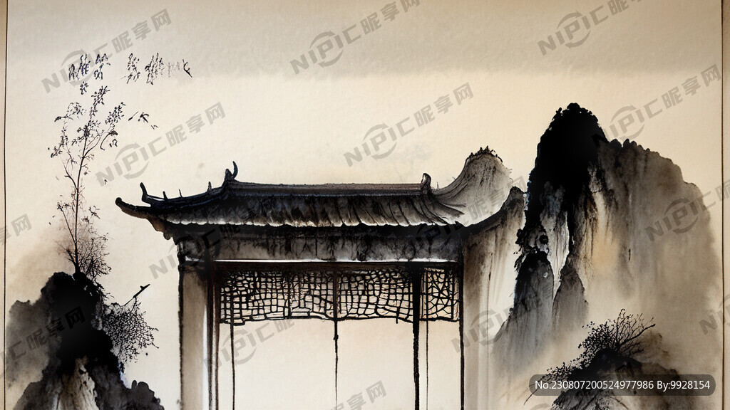古风 风景 窗户 宫墙