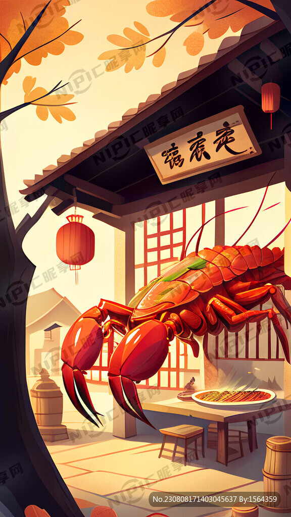 烧烤龙虾馆的立秋海报