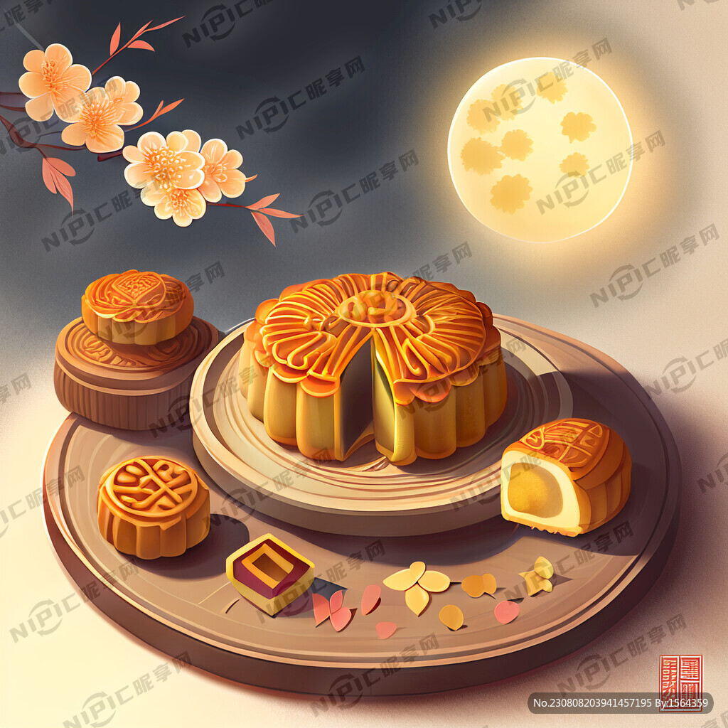 中秋月饼海报 新品上架